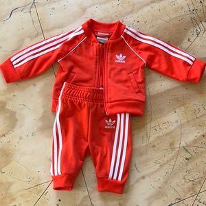 red adidas baby tracksuit